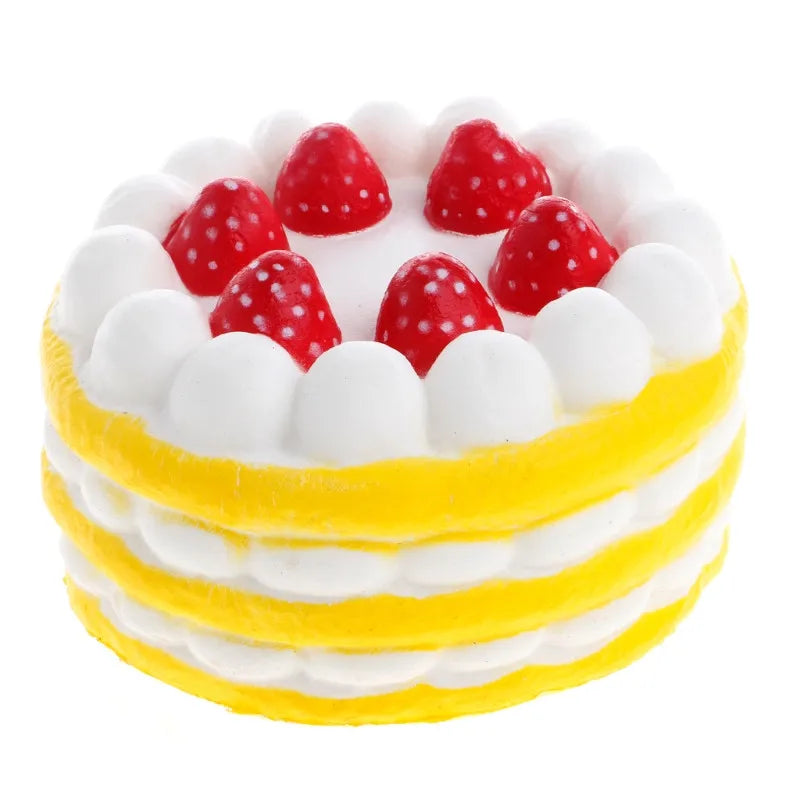 Squishy Jumbo Simulation Strawberry Birthday Cake Squishies
