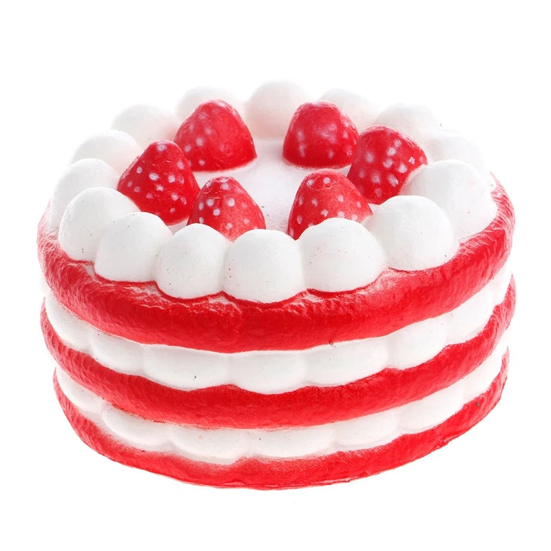 Squishy Jumbo Simulation Strawberry Birthday Cake Squishies