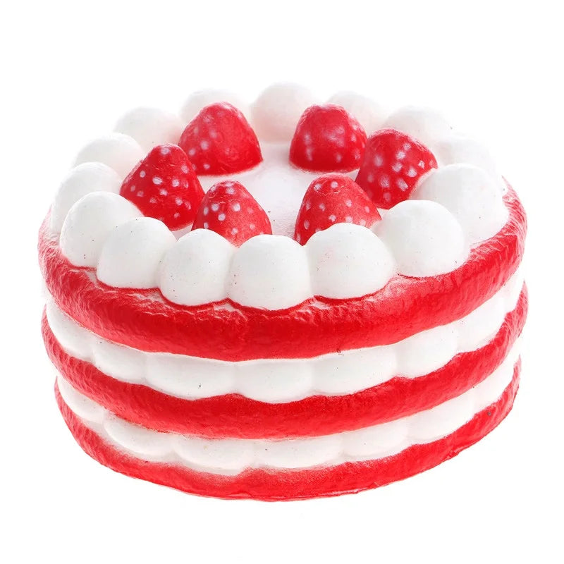 Squishy Jumbo Simulation Strawberry Birthday Cake Squishies