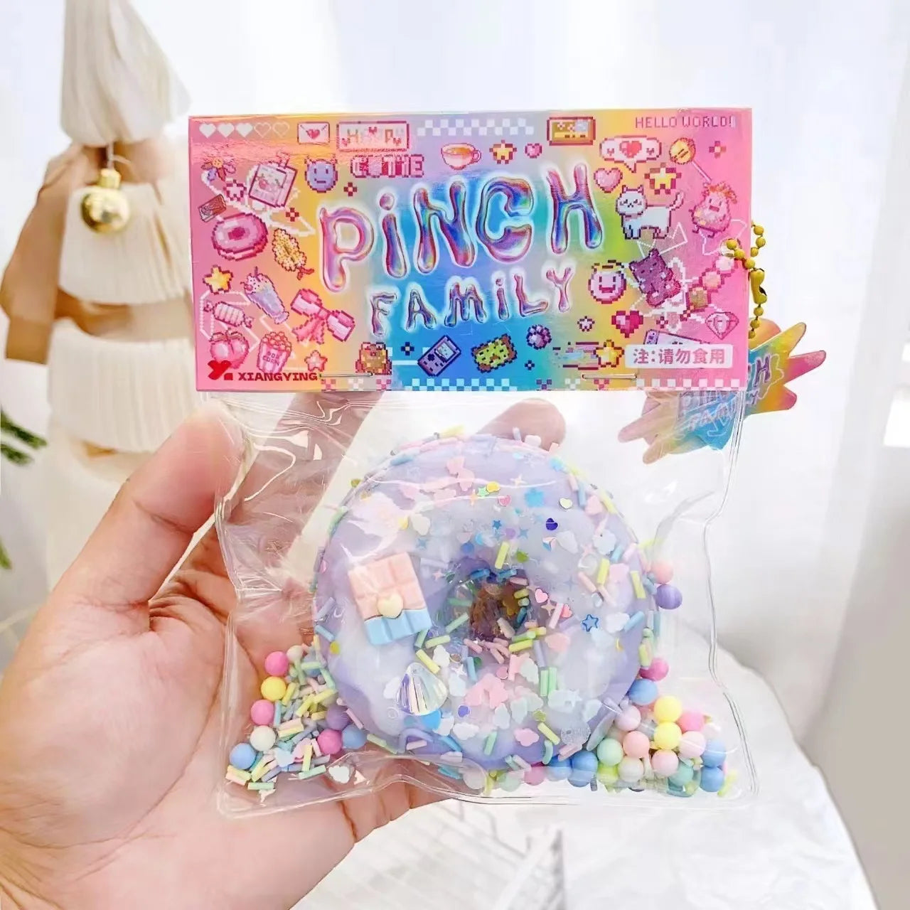 Kawaii Squishy Cake Doughnut Stress Relief Toy,  Sensory Fidget Toys for Kids Adults