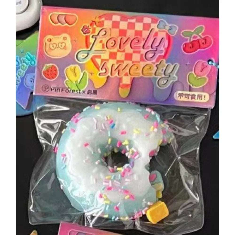 Kawaii Squishy Cake Doughnut Stress Relief Toy,  Sensory Fidget Toys for Kids Adults