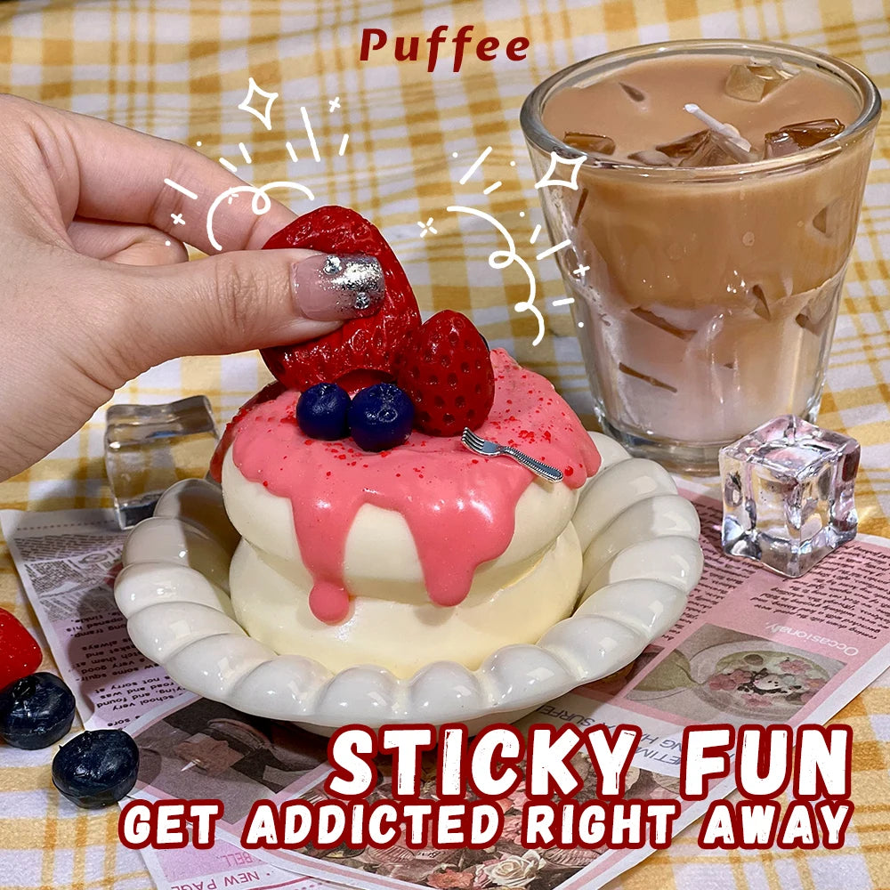 Soufflé Food-grade Silicone Taba Squishy, Handmade Creamy Soft Squeeze Toy