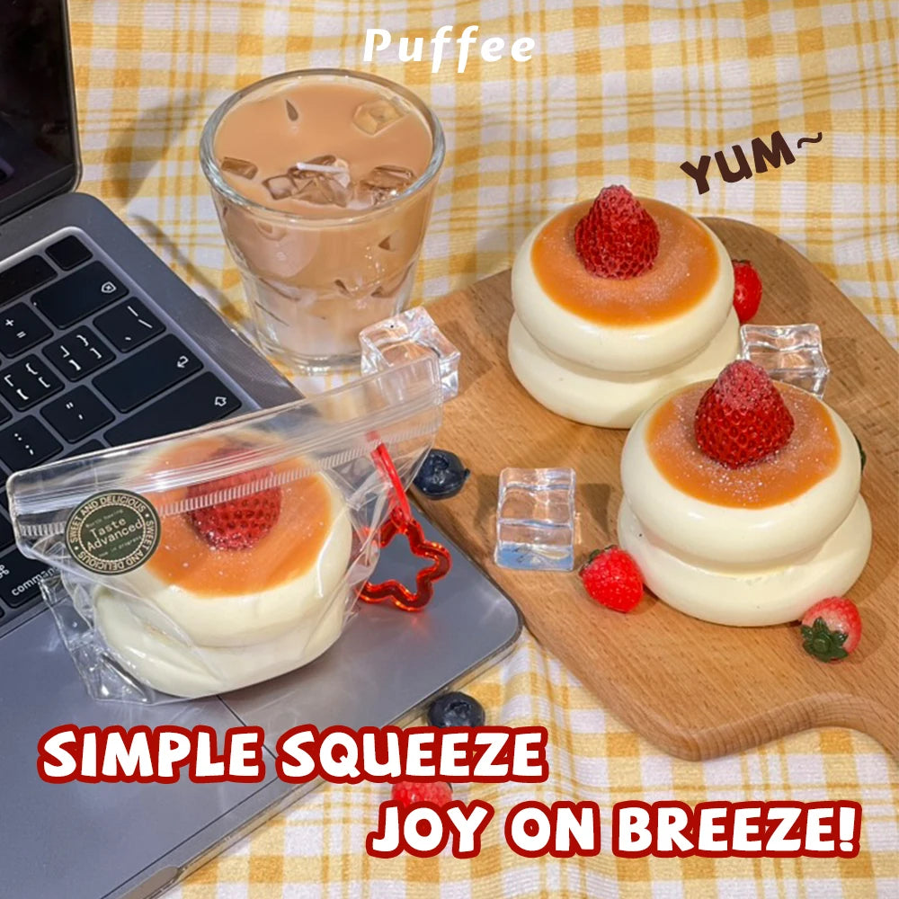 Soufflé Food-grade Silicone Taba Squishy, Handmade Creamy Soft Squeeze Toy