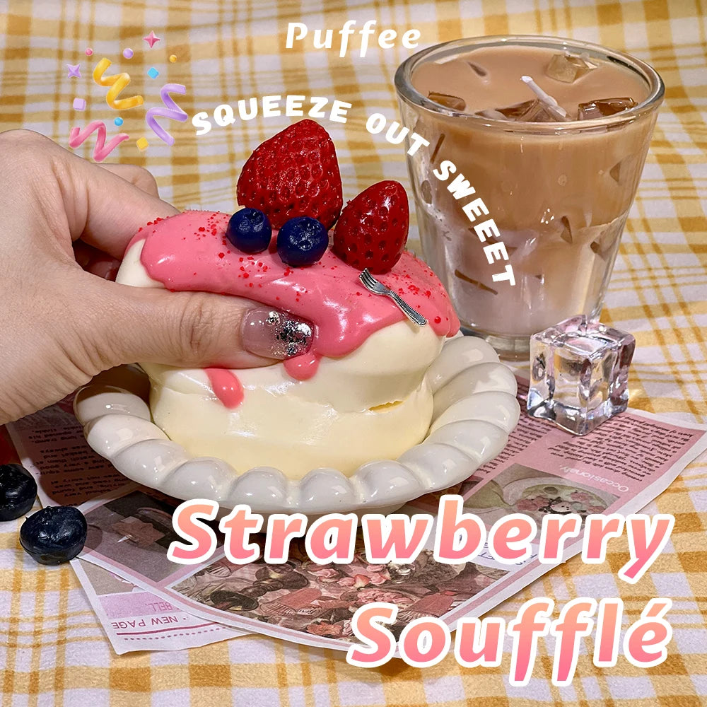 Soufflé Food-grade Silicone Taba Squishy, Handmade Creamy Soft Squeeze Toy
