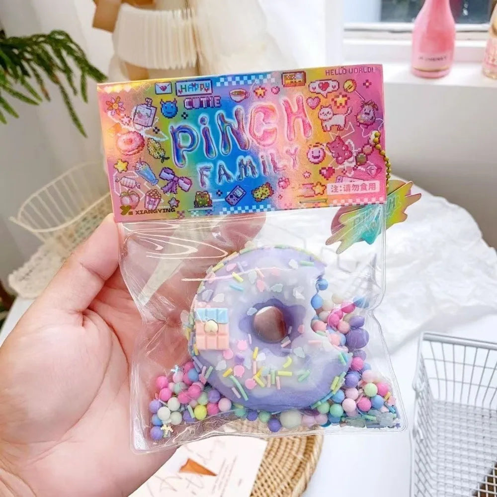 Kawaii Squishy Cake Doughnut Stress Relief Toy,  Sensory Fidget Toys for Kids Adults
