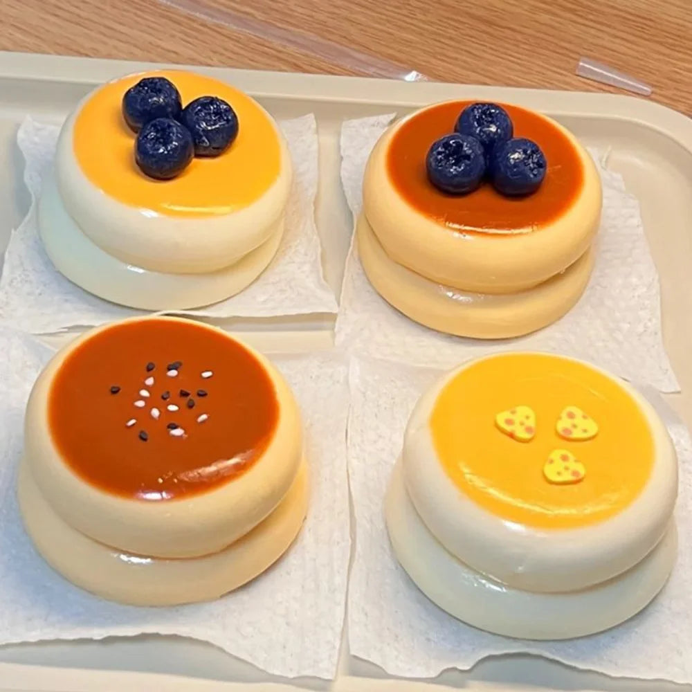 Taba Squishy Strawberry Blueberry Soufflé Stress Relief Toy Sensory