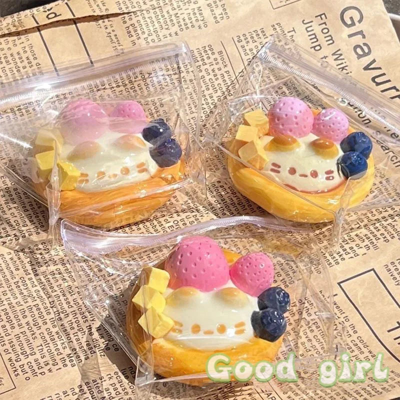 Apple, Strawyberry, Blueberry Tart, Slice , Premium Squishy