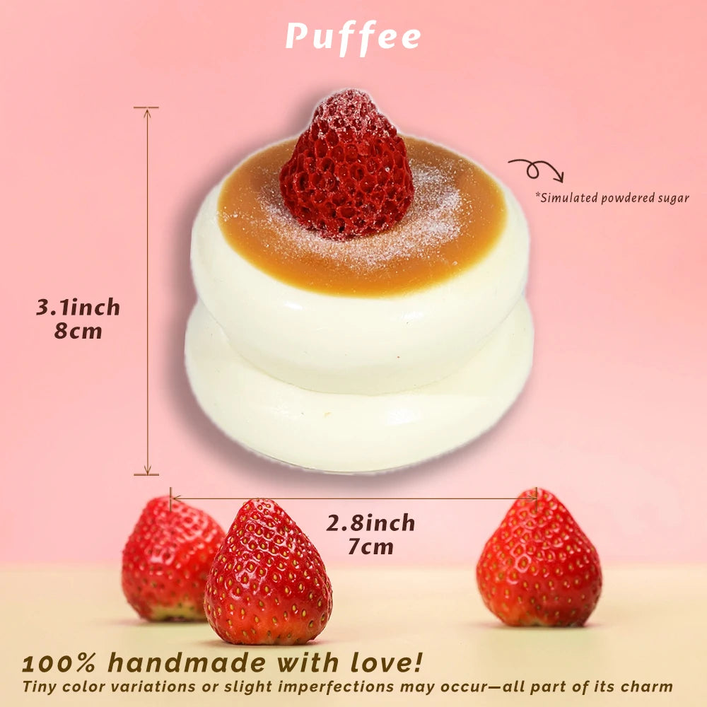 Soufflé Food-grade Silicone Taba Squishy, Handmade Creamy Soft Squeeze Toy