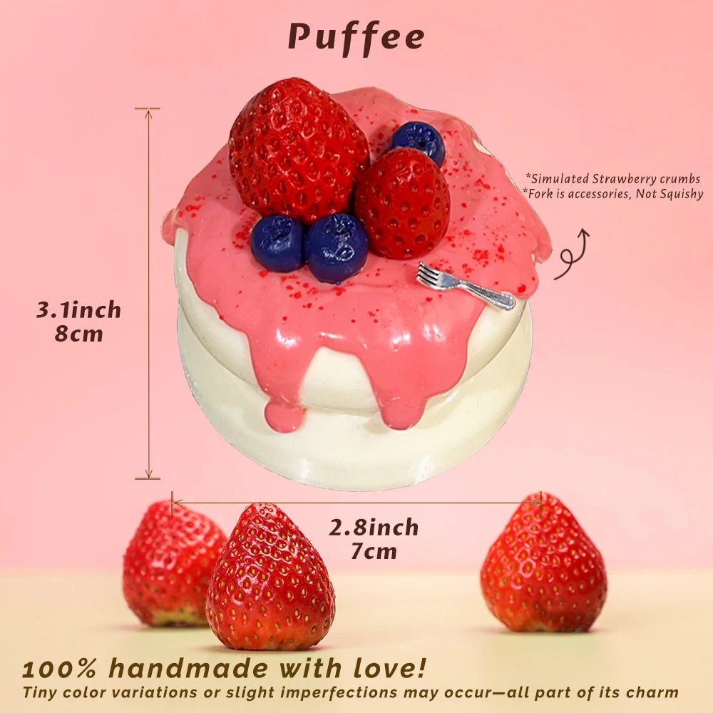 Soufflé Food-grade Silicone Taba Squishy, Handmade Creamy Soft Squeeze Toy