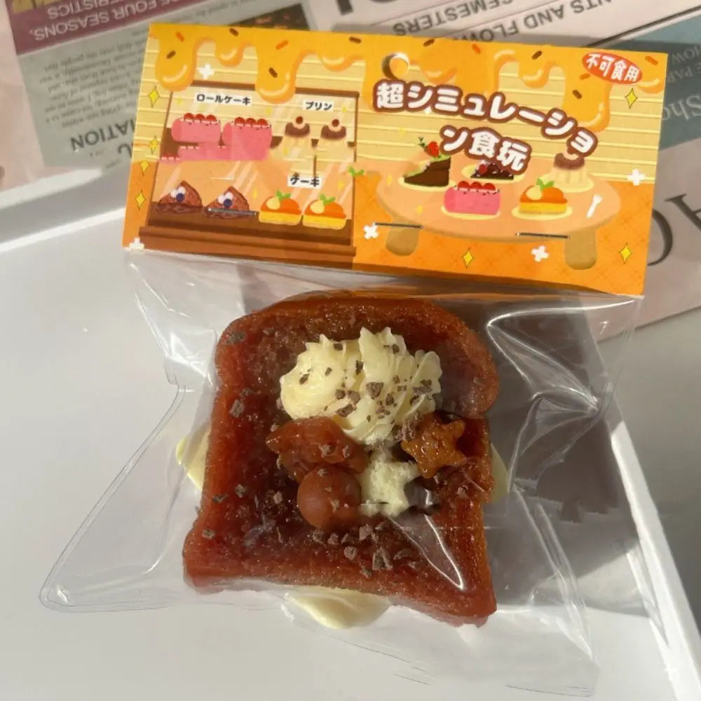 Exquisite Replica Double Layer Strawberry Toast Cake Fruit Bread Cake Matcha Chocolate Dessert Girl Gift Toast Squishy Kids Toys