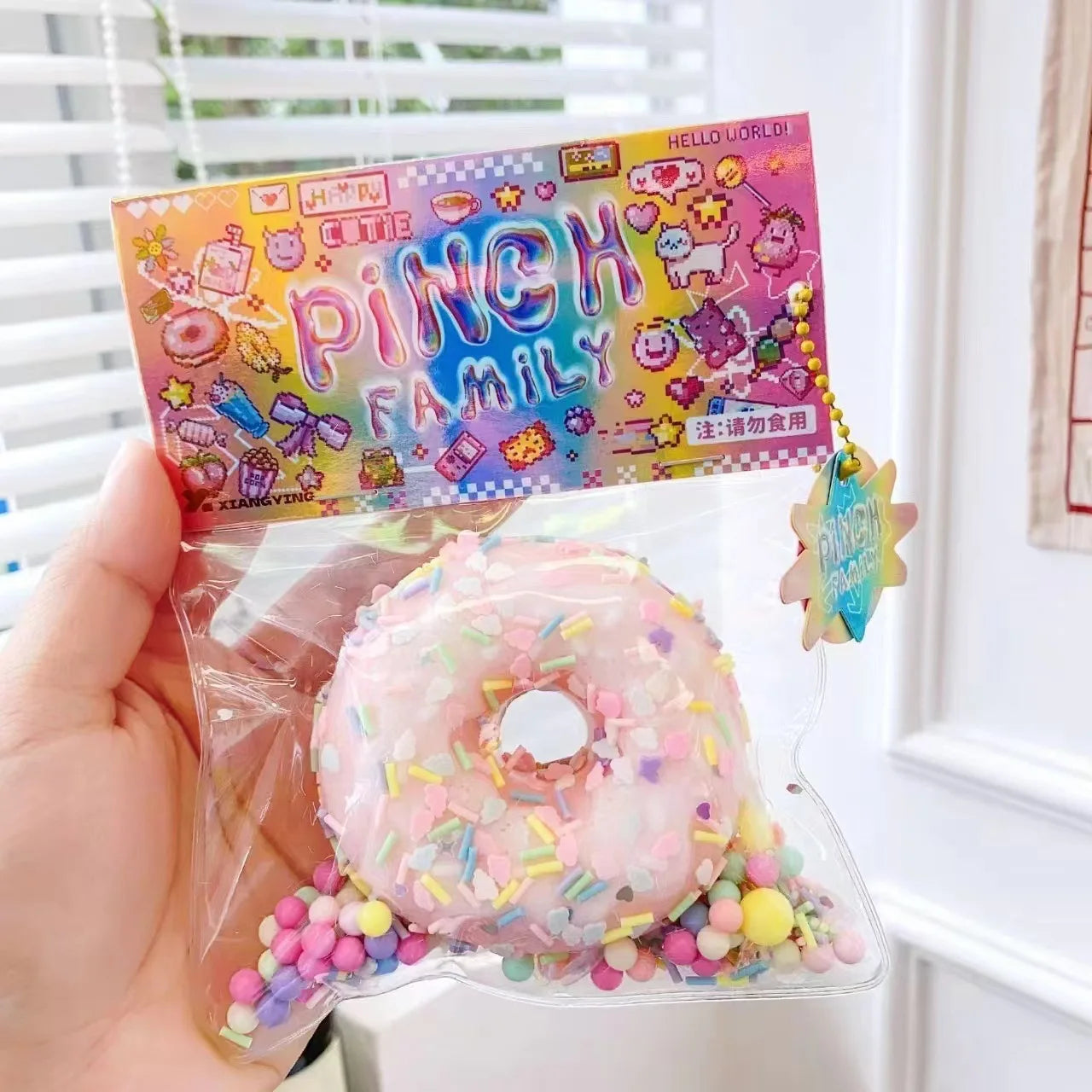 Kawaii Squishy Cake Doughnut Stress Relief Toy,  Sensory Fidget Toys for Kids Adults